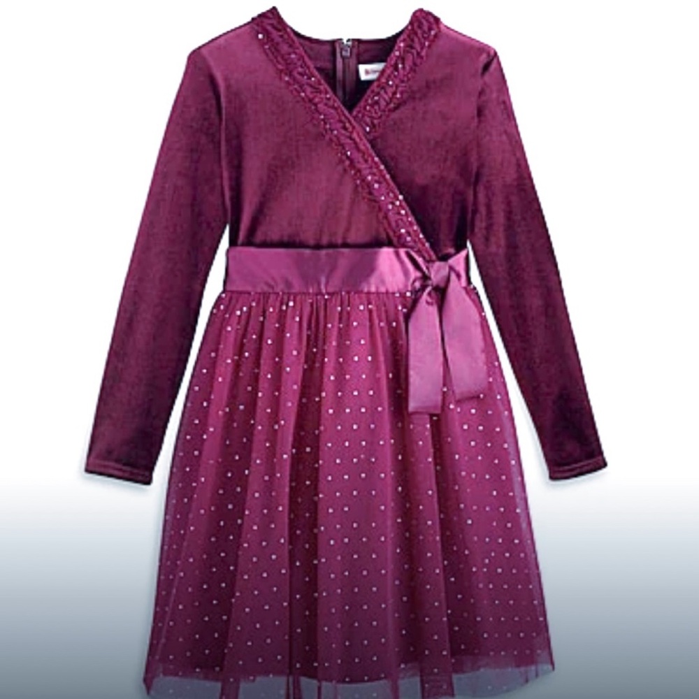 American Girl Sparkly Plum Holiday Party Dress